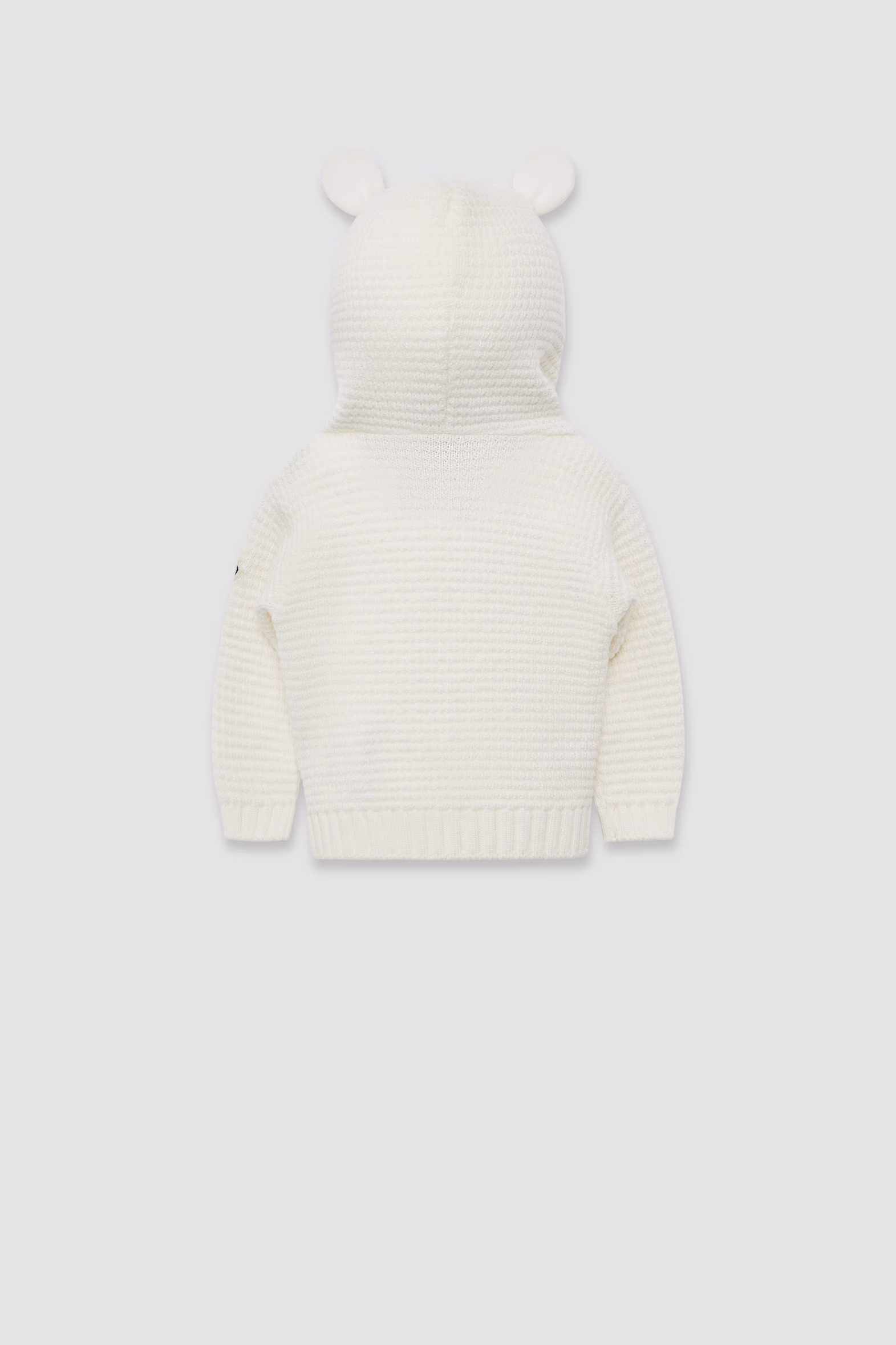 Hooded Teddy Bear Wool Zip-Up Cardigan Gender Neutral White Moncler 2